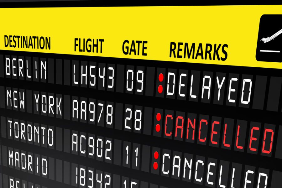 delayed or cancelled flight